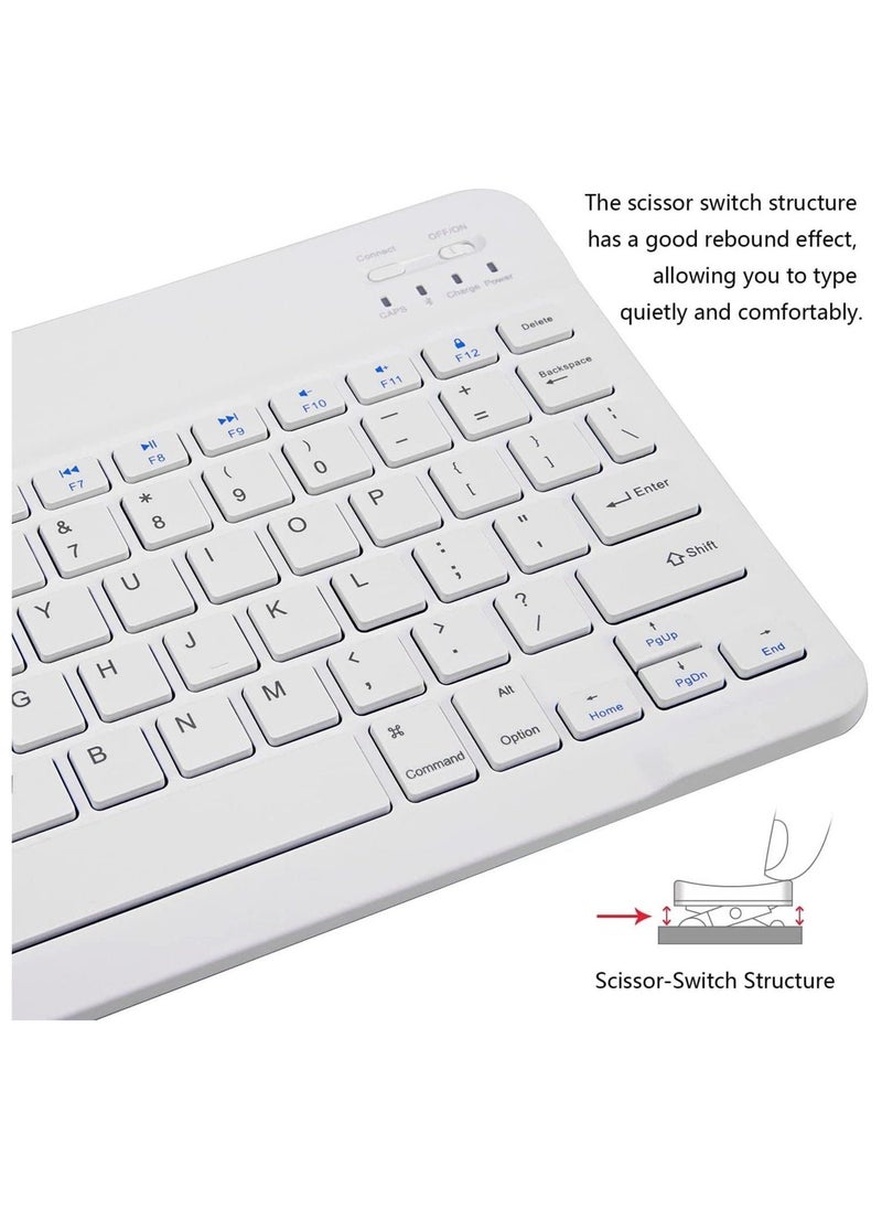 Ultra-Slim Bluetooth Keyboard and Mouse Combo Rechargeable Portable Wireless Keyboard Mouse Set for Apple iPad iPhone iOS 13 and Above Samsung Tablet - Image 3