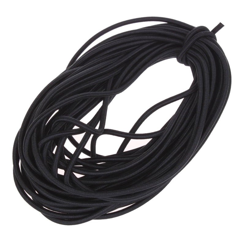 Usew 1/8-Inch (3mm) Black Heavy Stretch Round String Elastic Cord (Cut of 10 Yards) - Image 1