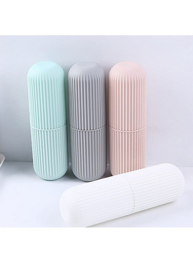 ناروت حامل فرشاة أسنان للسفر، حافظة فرشاة أسنان للسفر، مصنوعة من مادة البولي بروبيلين البسيطة والمحمولة مع غطاء غبار، حافظة فرشاة أسنان للسفر، والتخييم، والمنزل، والمدرسة، والأعمال التجارية - Image 3