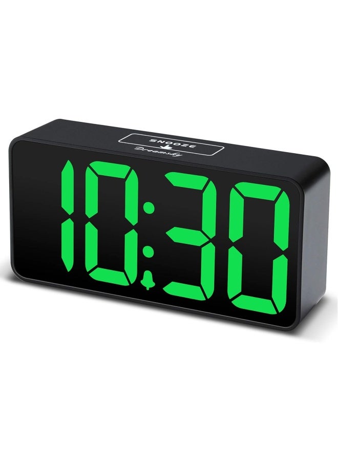Dreamsky Small Digital Alarm Clock For Bedroom, Large Big Numbers Display With Brightness Dimmer, Electric Bedside Desk Clock With Usb Charging Port, Adjustable Alarm Volume, 12/24Hr, Snooze - Image 1