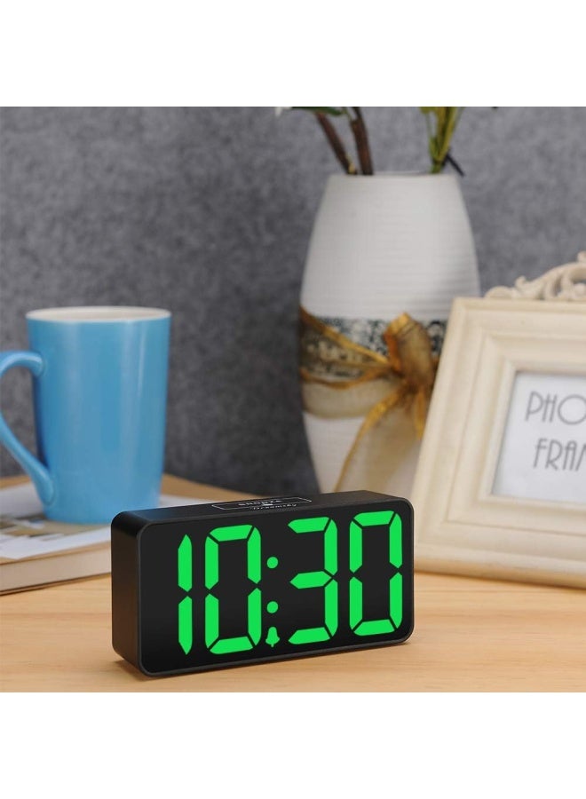 Dreamsky Small Digital Alarm Clock For Bedroom, Large Big Numbers Display With Brightness Dimmer, Electric Bedside Desk Clock With Usb Charging Port, Adjustable Alarm Volume, 12/24Hr, Snooze - Image 5