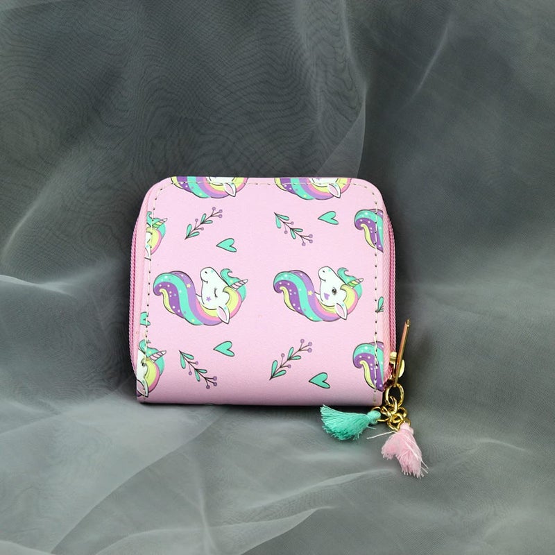 timlee Cute Rainbow Pink Unicorn Wallet Girls Christmas Gift Women Short Wallets (unicorn E) - Image 3