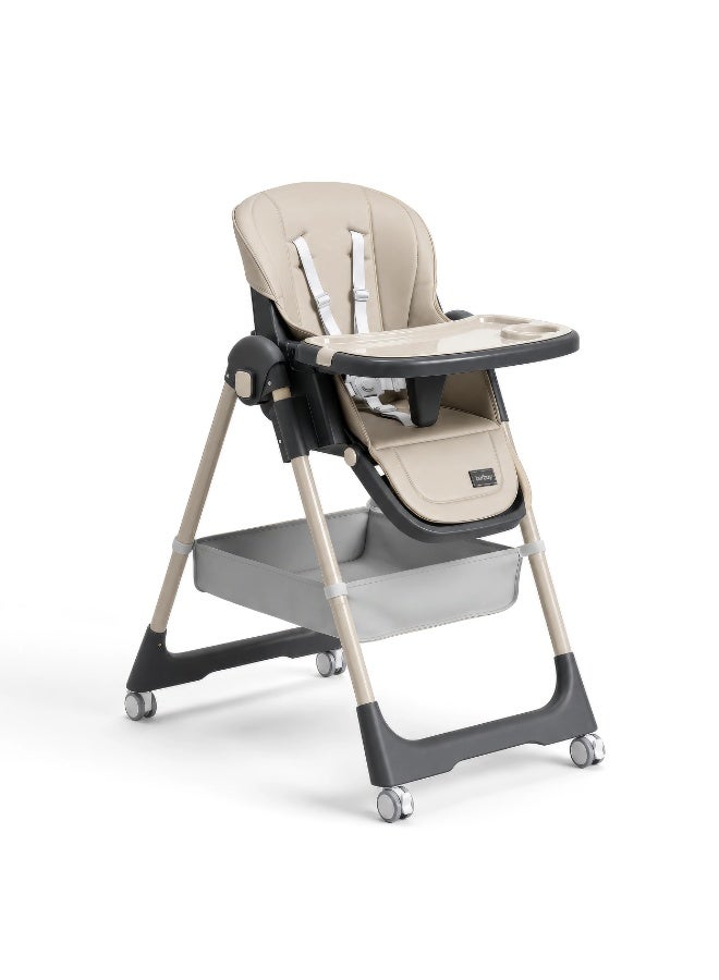 Burbay Premium Adjustable Baby High Chair - 8 Height Levels & Foldable Design - Image 4
