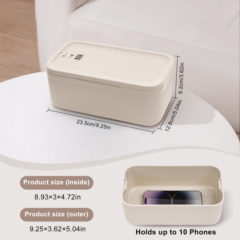 chefeggukk Lockable Storage Box, Small Lock Box with Combination Code for Phone/Medicine Safe/Food Home/Refrigerator/Office/Personal Items/Travel/Gift,9.25 x 5.04 x 3.62â€™â€™ - Image 2