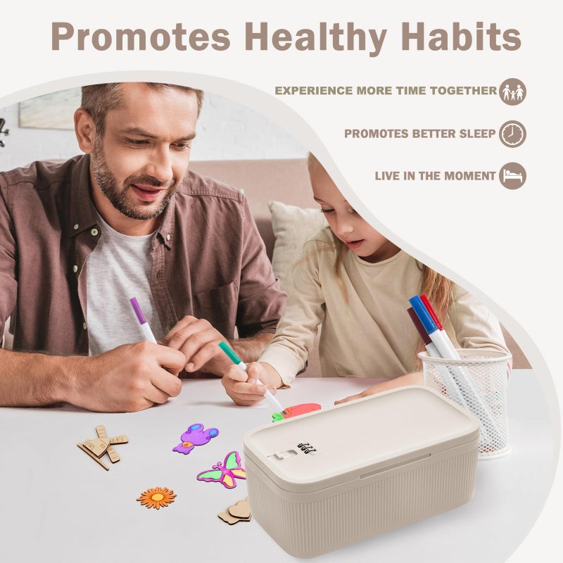 chefeggukk Lockable Storage Box, Small Lock Box with Combination Code for Phone/Medicine Safe/Food Home/Refrigerator/Office/Personal Items/Travel/Gift,9.25 x 5.04 x 3.62â€™â€™ - Image 5