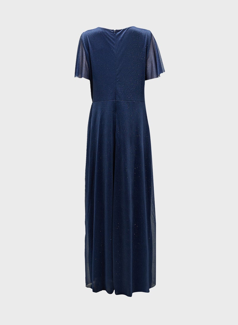 Khizana Sparkle Wrap Maxi Dress - Image 2