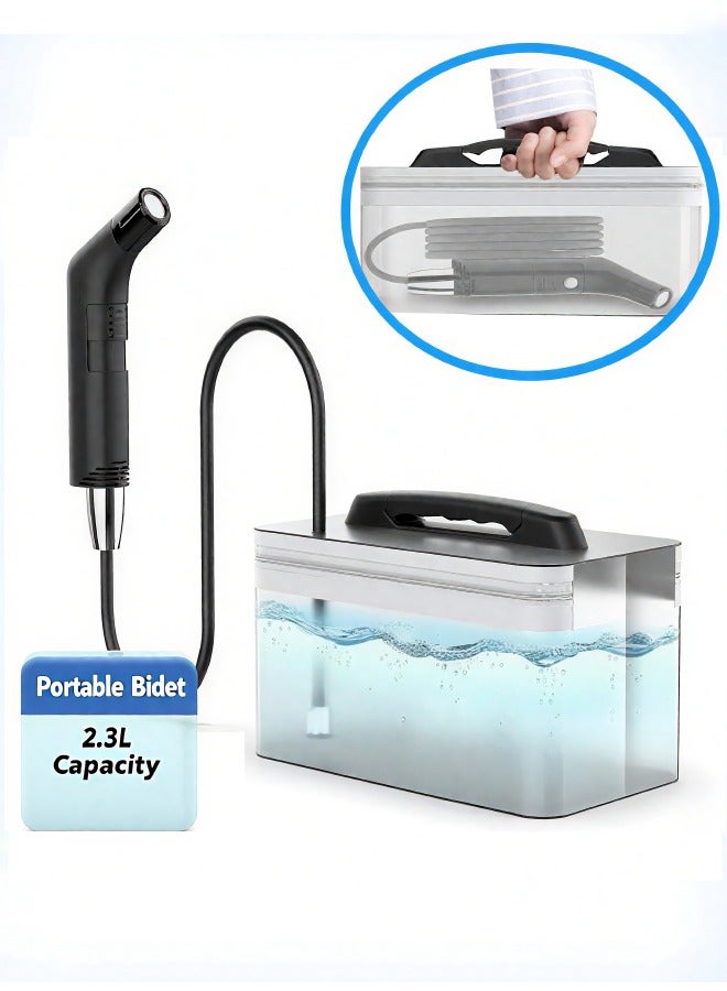 Super ZYouth Portable Electric Shattaf, Handheld Electric Bidet for Travel, Home, Baby Care and Camping Rechargeable with 2.3L Water Tank Travel Sprayer for Toilet, Bathroom and Outdoor Hiking - Image 1