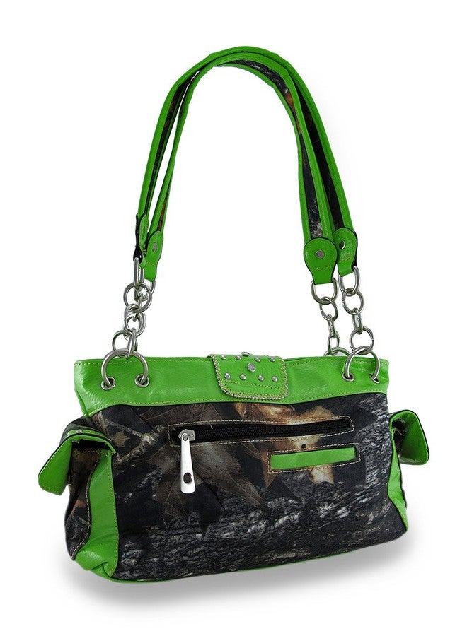 Things2Die4 Camouflage Rhinestone Western Buckle Purse/Wallet Set (Green) - Image 2