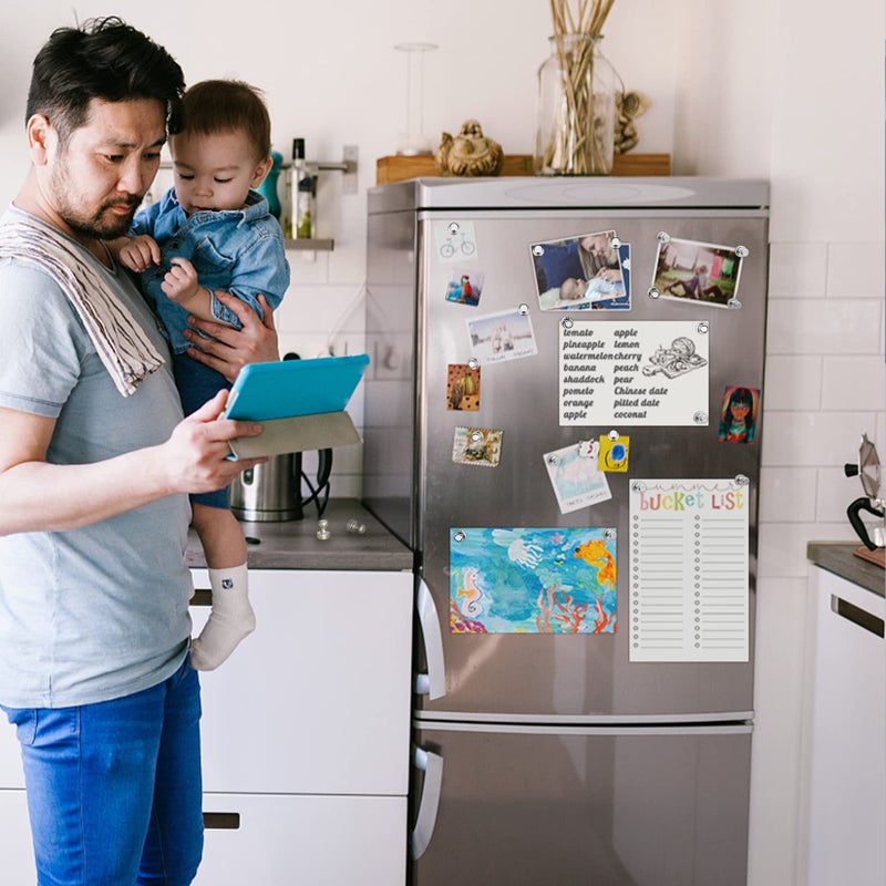 Grtard 24 Pack Fridge Magnets Magnetic Push Pins, Small Neodymium Magnets Refrigerator Magnets, Whiteboard Magnets, Map Magnets, Office Magnets, DIY Magnets for Fridge, Whiteboard, Craft - Image 5