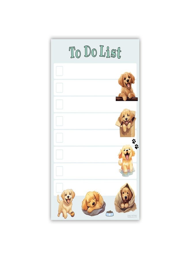 DAILY RITMO Golden Retriever Sticky Notepad to Do List | Kawaii Lover Gifts for Women | Office School Supply Dog Sticky Notes 4"x6" 50 Pages - Image 1