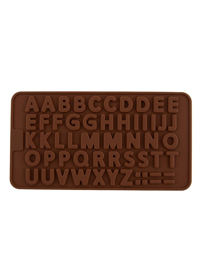 3D Letter Fondant Cake Mould Brown 21.5 x 11.8 x 0.5cm - Image 1