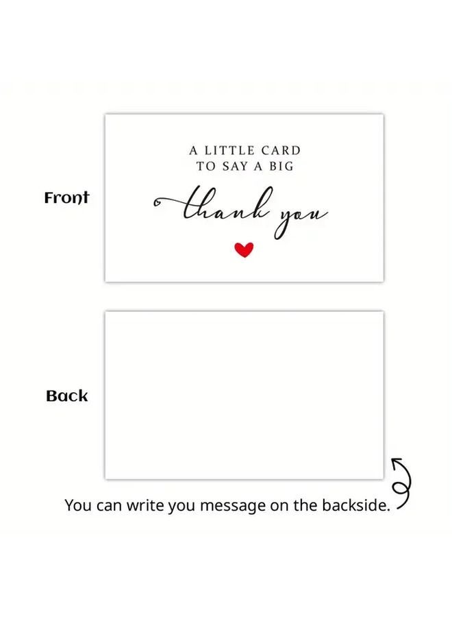 50 قطعة بطاقات شكر 9x5.4 سم 3.54x2.13 بوصة تصميم هادف للشركات الصغيرة - Image 4