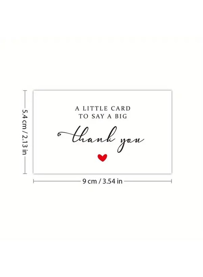 50 قطعة بطاقات شكر 9x5.4 سم 3.54x2.13 بوصة تصميم هادف للشركات الصغيرة - Image 3