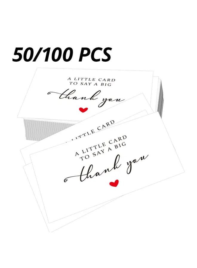 50 قطعة بطاقات شكر 9x5.4 سم 3.54x2.13 بوصة تصميم هادف للشركات الصغيرة - Image 2