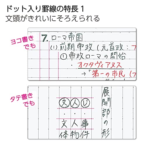 Kokuyo دفتر كوكيو كامبوس، نقاط ب 6 مم، مسطر، شبه B5، 30 ورقة، 35 سطر، عبوة من 5، 5 ألوان، استيراد من اليابان (NO-3CBTNX5) - Image 4