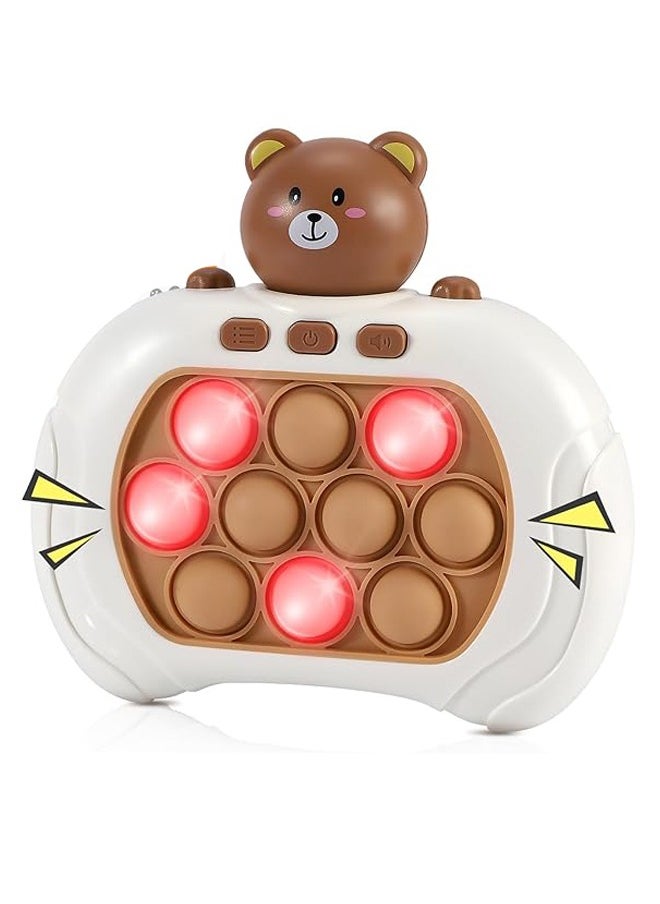 Quick Push Bubble Game Toy for Kids & Adults,Mini-Handheld Fast Speed Push Game,Relieving Stress Pop Fidget Game, Console Puzzle Game Machine, Presents for Boys, Girls, Teens (Bear)  - Image 1