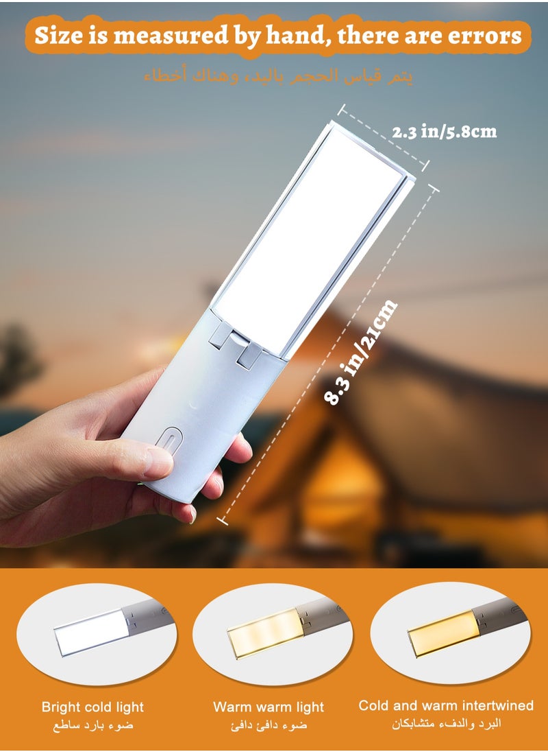 رايتشر ضوء تخييم قابل للطي، ضوء تخييم محمول مزود بخطاف وشحن USB - 4000 مللي أمبير في الساعة، 3 أوضاع إضاءة قابلة للتعديل، ضوء LED مقاوم للماء IPx7  - Image 2