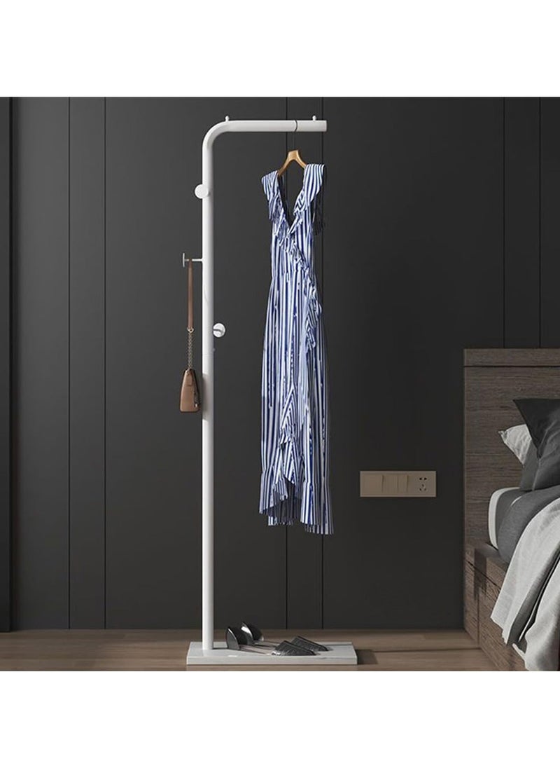 YQbest - Metal Coat Rack Freestanding with Natural Marble Base 67” 170cm Entryway Coats Hanger Stand with 3 Hooks, Home Bedroom Hotel Hall Tree for Coats, Hats, Scarves, Clothes, and Handbags - Image 1