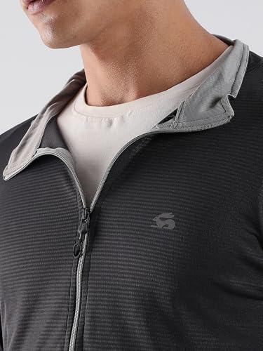ADRO Sunscreen Jacket for Men UV Sun Advanced Protection Running Jackets For Men Biker Jackets with Zipper Sports jacket for men | SSJ-PLN-DG-XL - Image 4