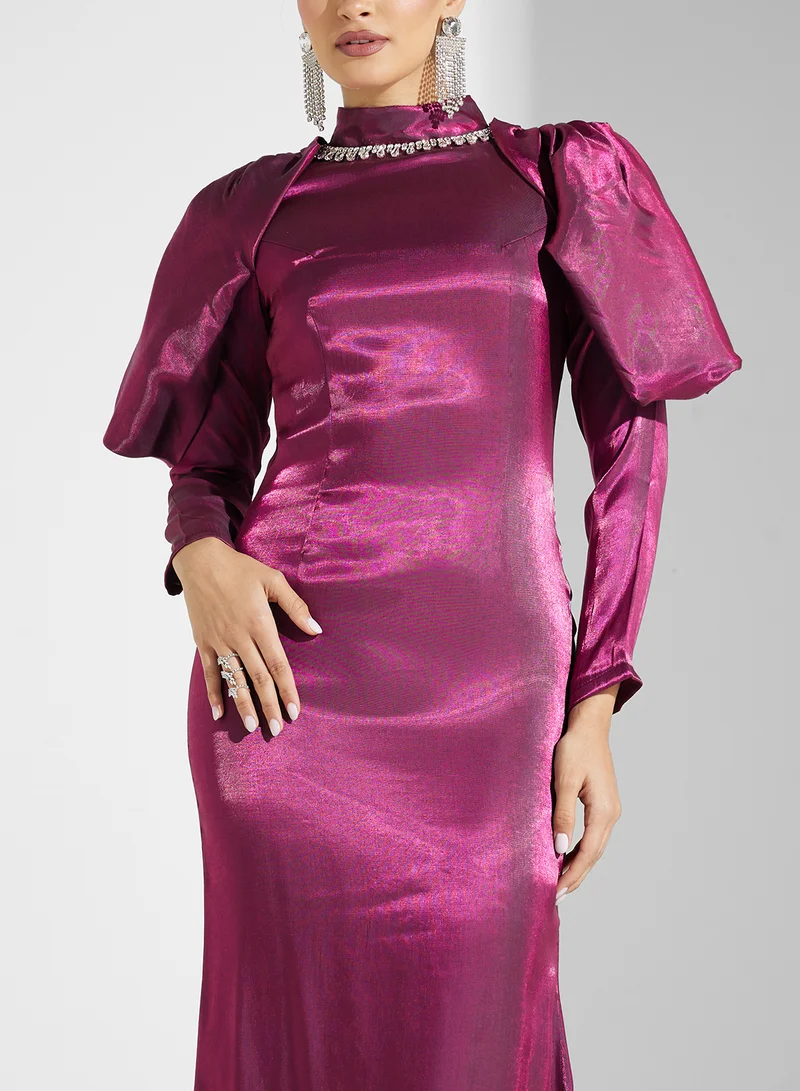 Khizana Satin Evening Dress