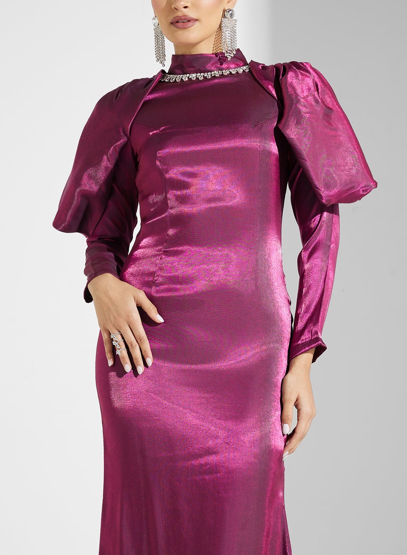 Khizana Satin Evening Dress  - Image 3