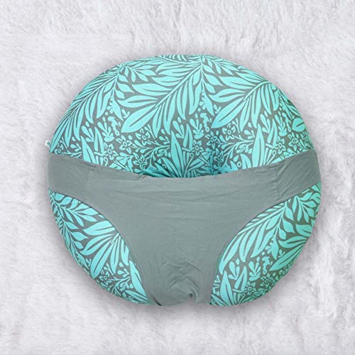 Kradyl Kroft 5in1 Baby Feeding Pillow with 100% Cotton Removable Cover | Breastfeeding Pillow | Nursing Pillow with Belt and Hoop (Esmerald) - Image 1