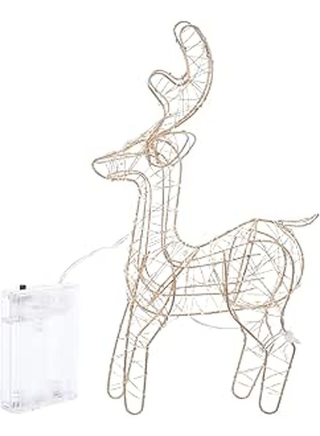 Golden Reindeer Night Light Christmas Decor Glowing Elk Statue Holiday Decoration For Bedroom Office - Image 1