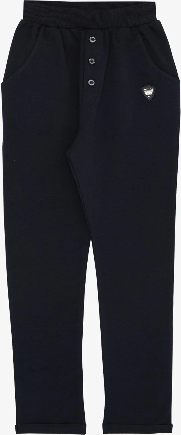 Breeze Boy's Bottom Embroidered Button Accessory Pocket Age 4-8, Navy Blue