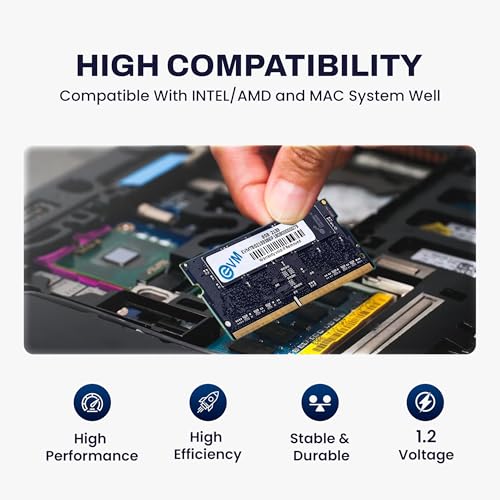 EVM 8GB DDR4 Laptop RAM 2133MHz | SO-DIMM – 1.2V Low Voltage | 260-PIN Pin, Intel & AMD Compatible | High-Speed Laptop Memory Upgrade | 10 Year Warranty (EVMT8G2133S88P) - Image 5