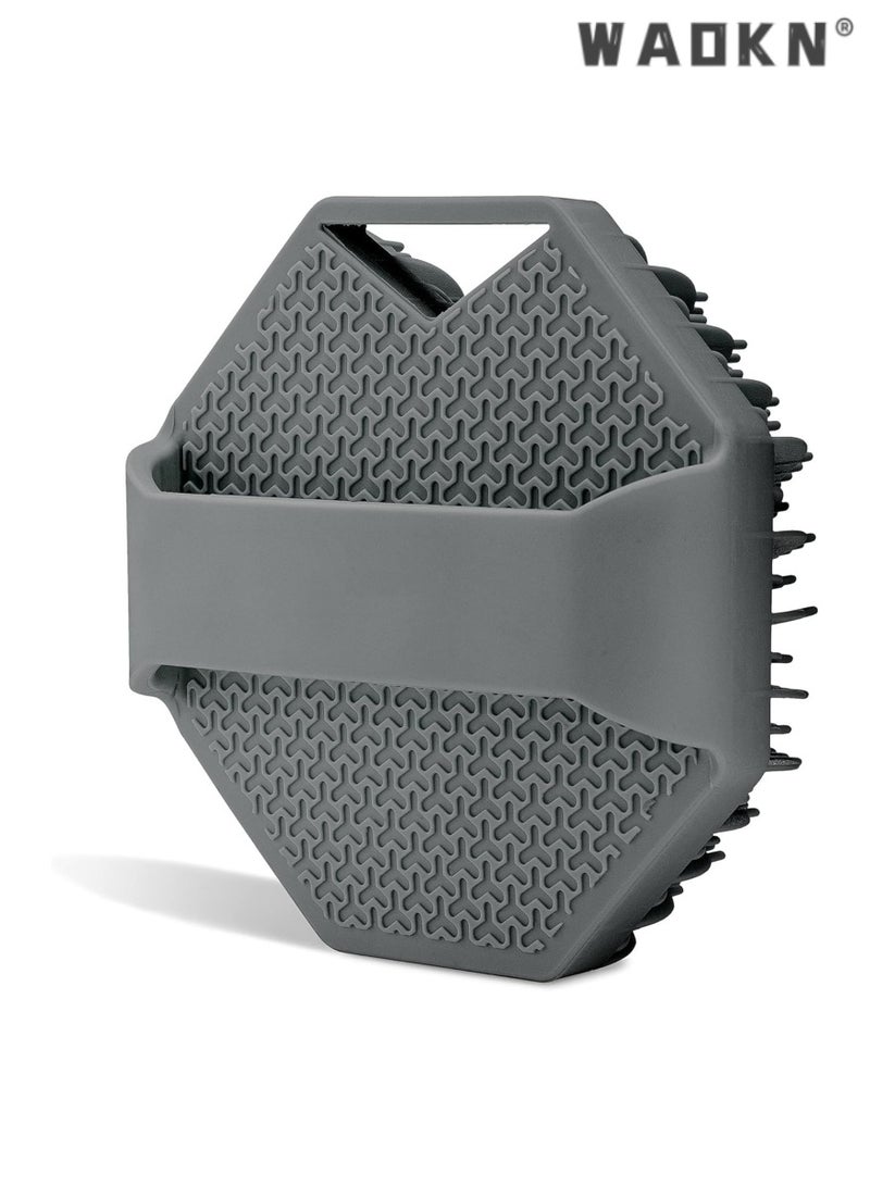 WAOKN Premium Antimicrobial Silicone Body Scrubber, Gentle Exfoliating Brush Designed for Sensitive Skin, Eco-Friendly Shower Brush, Silicone Body Cleanser Infused with Activated Charcoal - Image 2