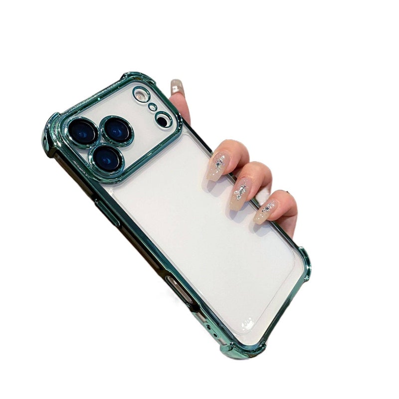 غطاء واقي | مطلي بالكهرباء | أخضر TPU | مقاوم للصدمات لـ iPhone 11 | زوايا هوائية - Image 1