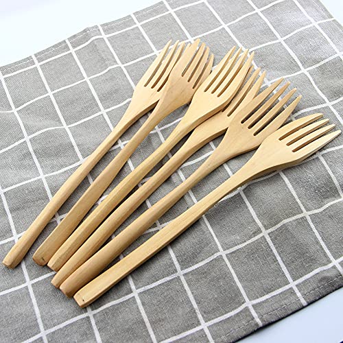 AOOSY Forks,Wooden Forks, AOOSY 6 Pieces Japanese Wood Salad Dinner Fork for Adult - Image 4