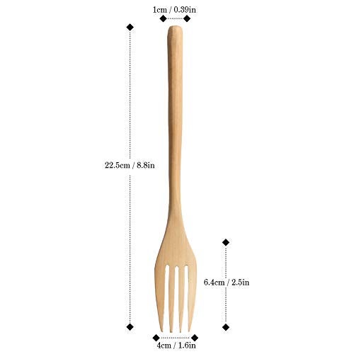 AOOSY Forks,Wooden Forks, AOOSY 6 Pieces Japanese Wood Salad Dinner Fork for Adult - Image 2