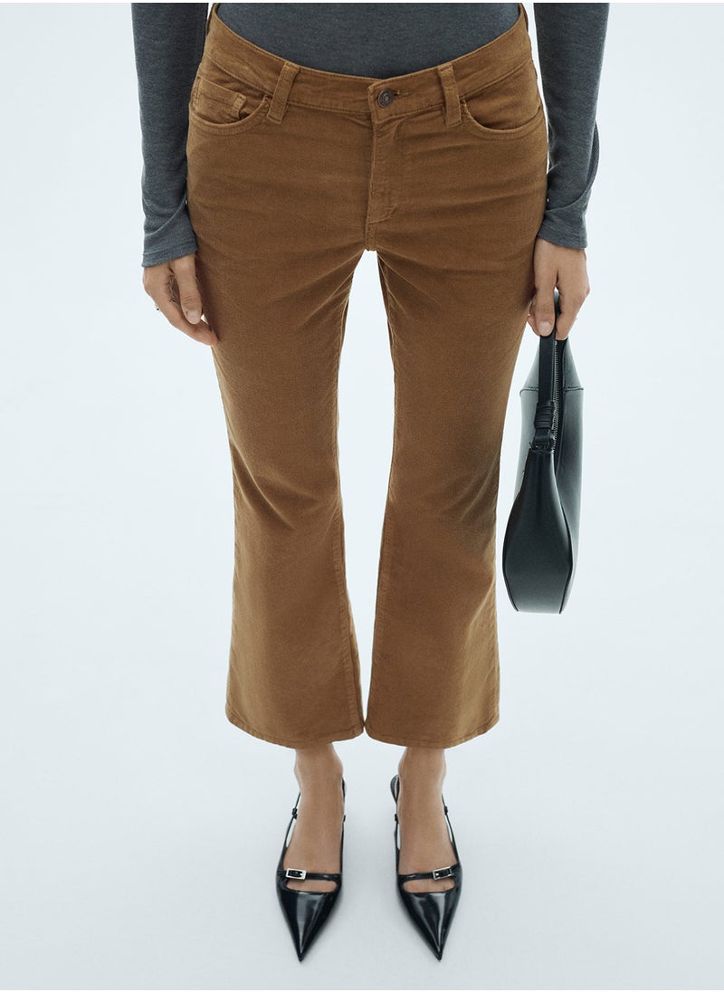 MANGO Mid Waist Regular Fit Cropped Length  - Image 1