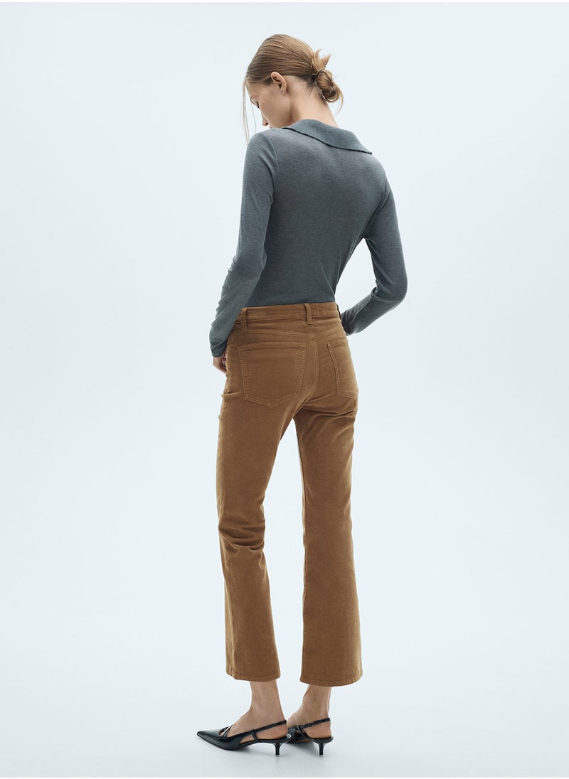MANGO Mid Waist Regular Fit Cropped Length  - Image 2