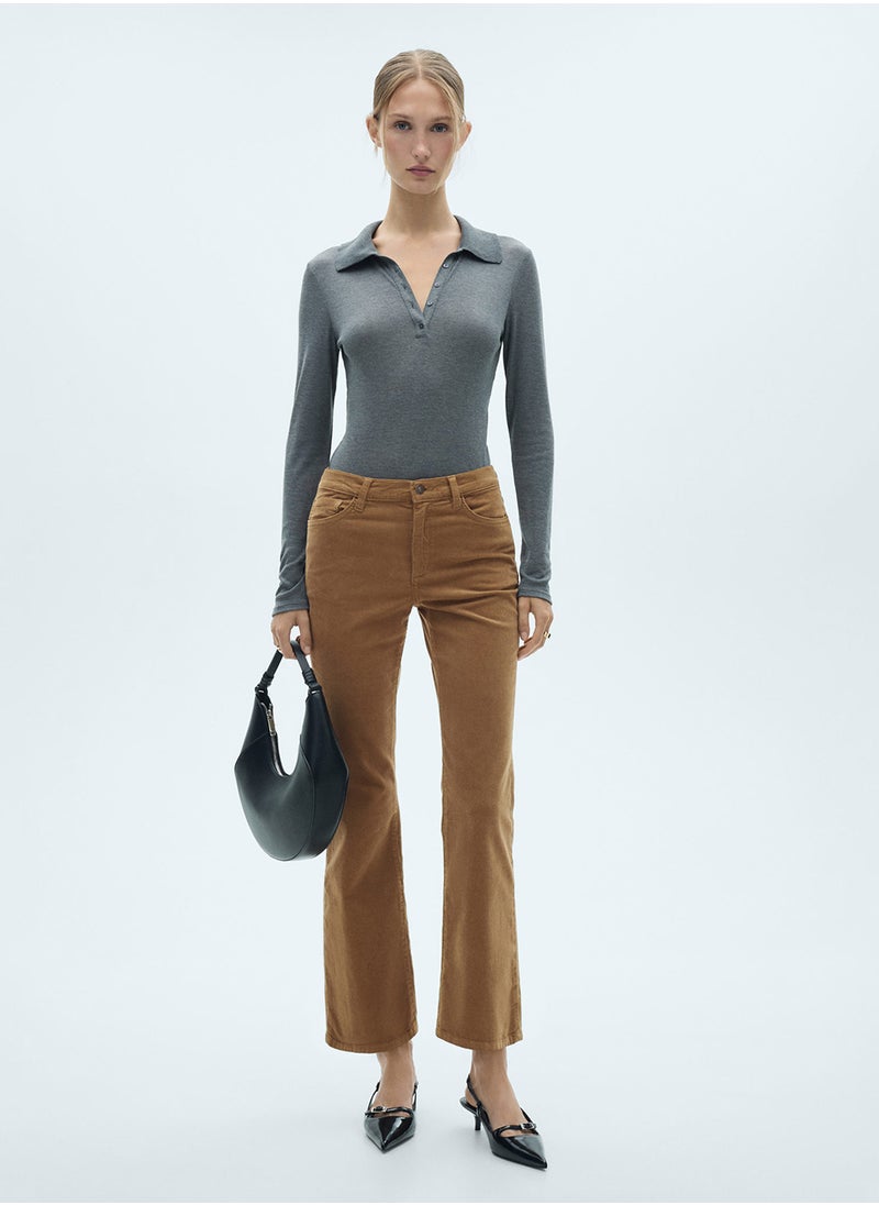 MANGO Mid Waist Regular Fit Cropped Length  - Image 4