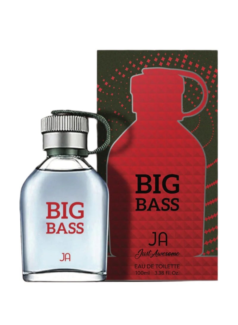 JA Just Awesome Big Bass Eau de Toilette - 100 ml | Original, Imported, Long-Lasting Fragrance for Men  - Image 1