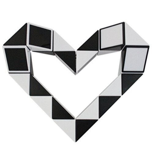 Mipartebo Magic Snake Cube Twist Puzzle 24 Wedges Large Size Twist Fidget Snake Toys Gift Party Favors Game Goodie Bag Fillers Christmas Stocking Stuffers for Kids Adults Teens Black - Image 1