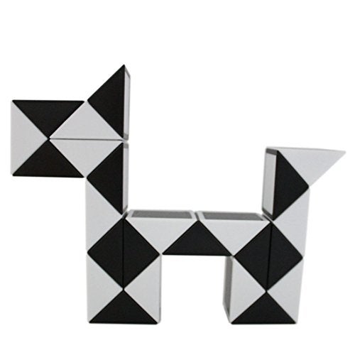 Mipartebo Magic Snake Cube Twist Puzzle 24 Wedges Large Size Twist Fidget Snake Toys Gift Party Favors Game Goodie Bag Fillers Christmas Stocking Stuffers for Kids Adults Teens Black - Image 2