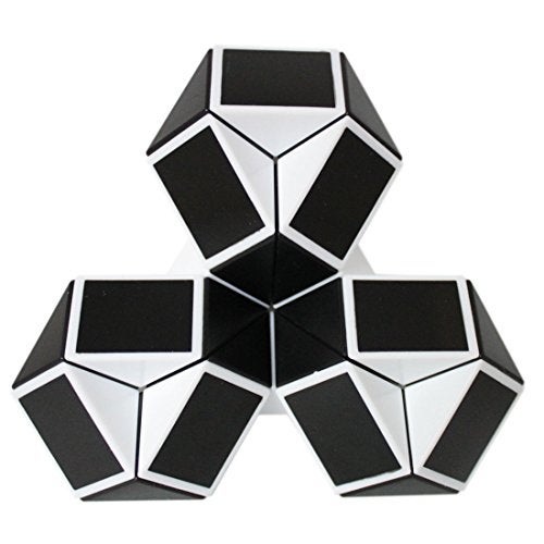 Mipartebo Magic Snake Cube Twist Puzzle 24 Wedges Large Size Twist Fidget Snake Toys Gift Party Favors Game Goodie Bag Fillers Christmas Stocking Stuffers for Kids Adults Teens Black - Image 5