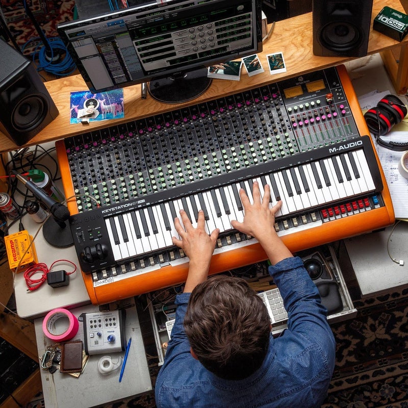 M-Audio Keystation 61 Mk3 | Compact Semi-Weighted 61-Key Usb-Powered Midi Keyboard Controller With Assignable Controls, Pitch/Modulation Wheels And Software Production Suite Included - Image 2