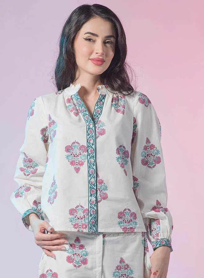 VIRGIO 100% Cotton Jaipur Block Print Shirt