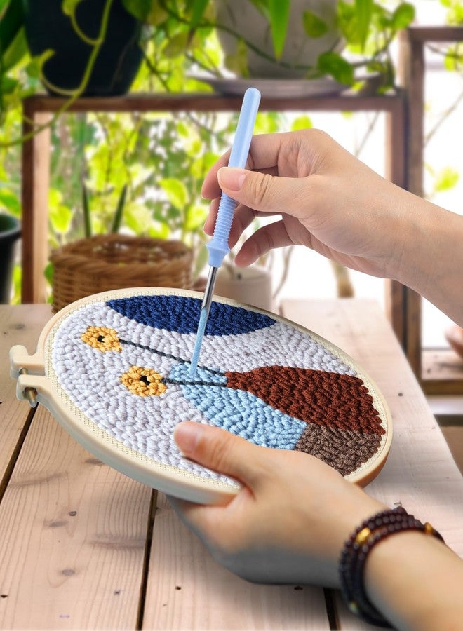 TINDTOP Punch Needle Embroidery Kit for Adults, Beginner-Friendly, Includes Hoop, Fabric, Needle, Yarns & Instructions - Image 4