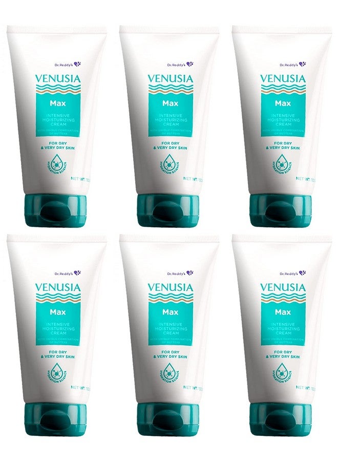 Venusia Max Intensive Moisturizing Cream For Dry Skin To Very Dry Skin, 150 g x Pack of 6 - Image 1