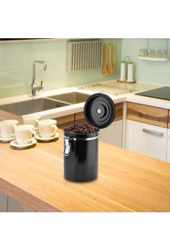 Y&D Coffee Container Airtight 624g Beans Canister Stainless Steel Vacuum Seal Storage Jar with Fresh Calendar Black  - Image 2