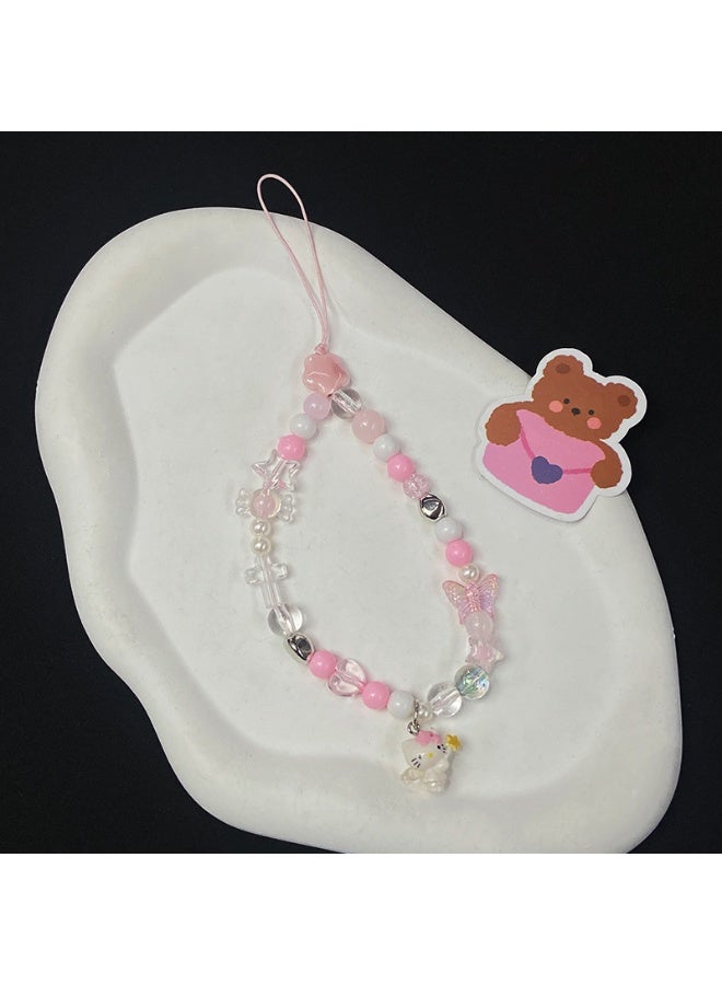 NIBEMINENT Phone Charm/ Chain Strap for Women Girls, Hellokitty Cell Phone Case Lanyard Wrist Strap  - Image 1