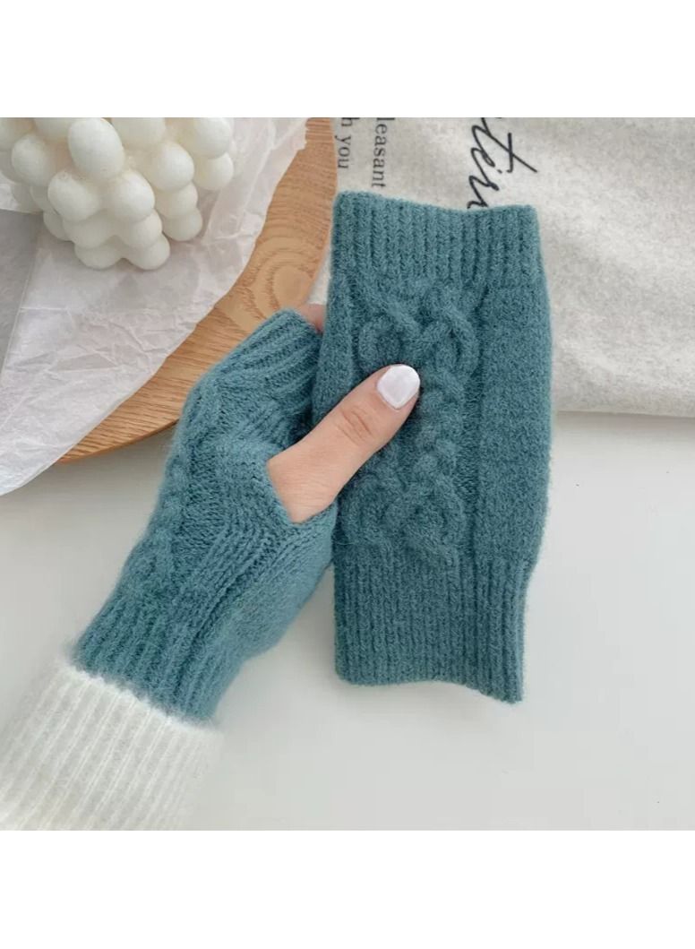 Loquat Fingerless Cotton Polyester Gloves Sleeves 