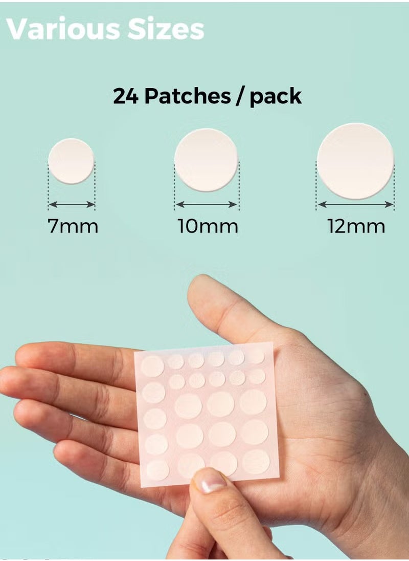 Generic 24-Piece Acne Pimple Patch Absorbing Hydrocolloid Spot Treatment Fast Healing, Blemish Cover, Three Sizes  - Image 2