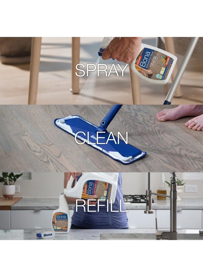 BONA رذاذ منظف الأرضيات الخشبية - 32 أونصة سائلة - رائحة خشب الأرز - قابل لإعادة التعبئة - حل تنظيف خالي من الرواسب للأرضيات الخشبية - Image 4