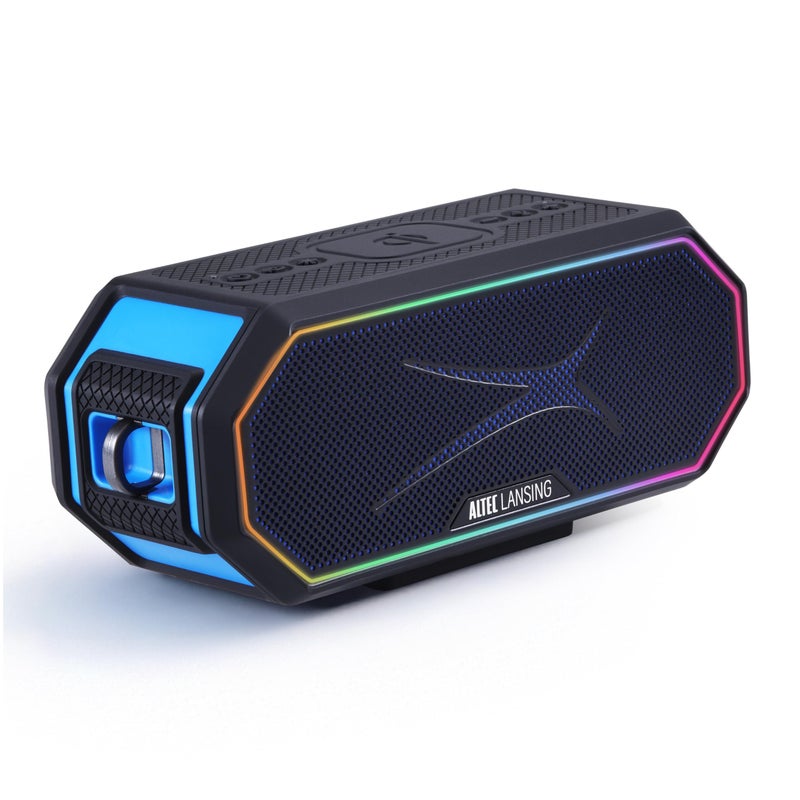 Altec Lansing Loud Portable Speakers Bluetooth Wireless Waterproof - MultiColor LED, 20 Hour Playtime, Mount Included | HydraBLAST 2.0 Magnetic Bluetooth Speaker for Travel, Home and Outdoor Adventure - Image 1